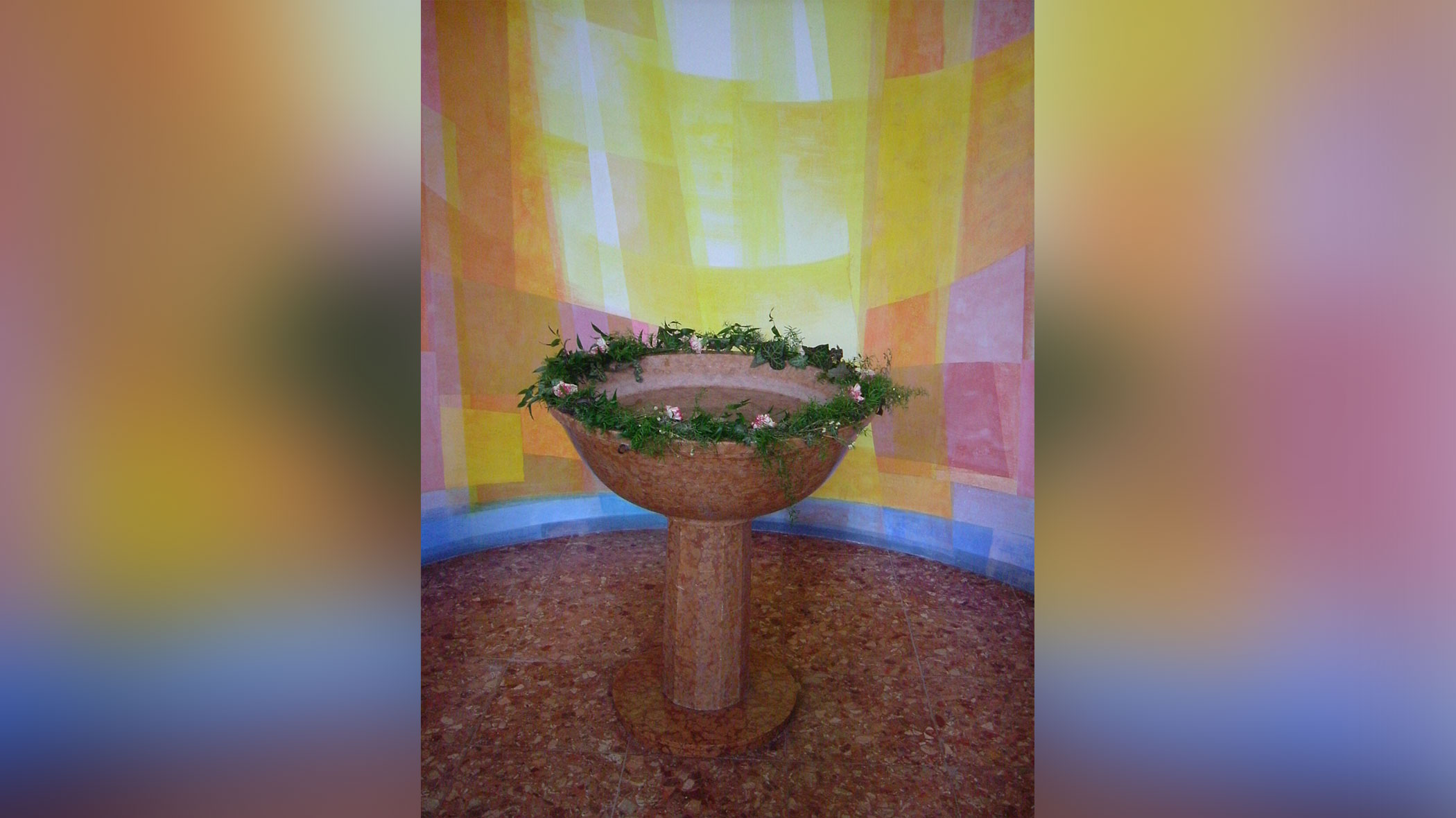 Fonte battesimale verso Pasqua